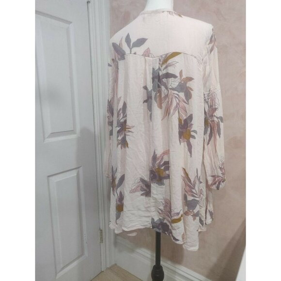 Free People tunic‎ blouse 3/4 sleeve size M - Picture 4 of 8